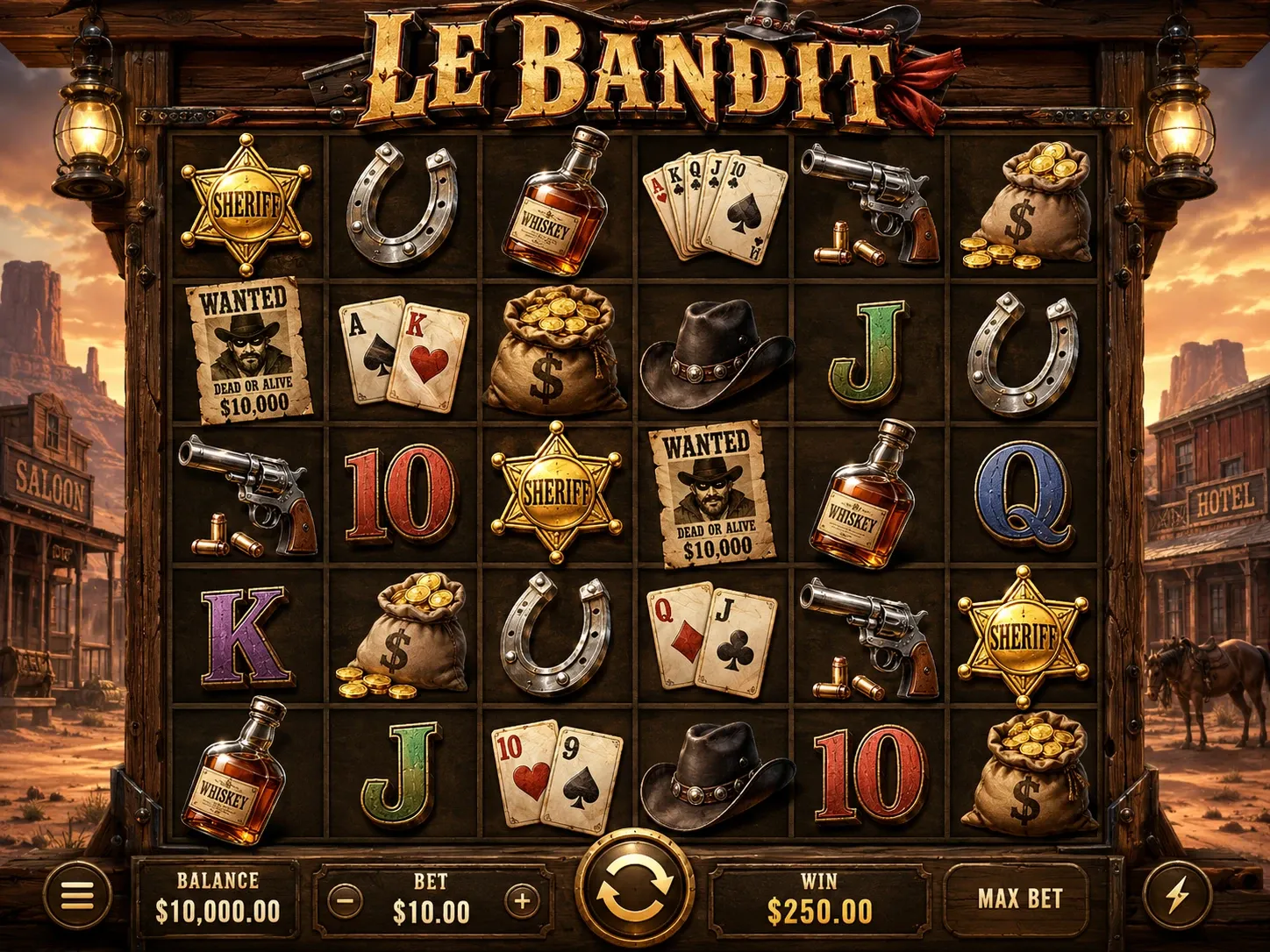 Le bandit game screen